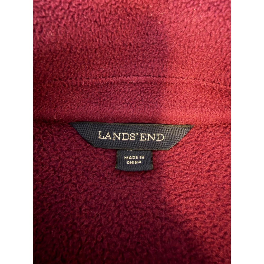 Lands End Womens Fleece Blazer Jacket Berry Pink Anchor Buttons Size M 10-12 - Picture 2 of 13